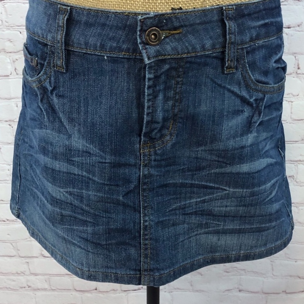 Urban Behavior Blue Skater Mini Skirt